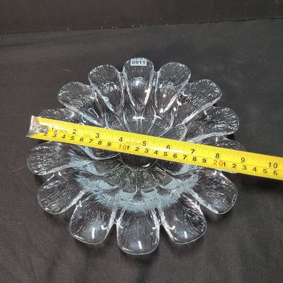 Vintage Holmegaard 9" Glass Daisy Bowl designed by Sidse Werner, Danish MCM - Picture 6 of 6